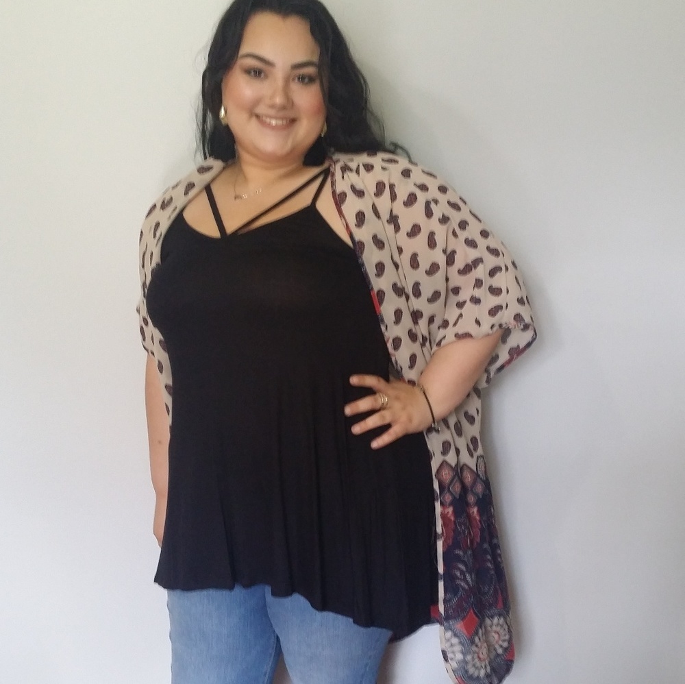 Black Strappy Tunic - Picture 2 of 2